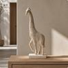 Giraffe Figurine with Base Embossed Sculptural for Entryway