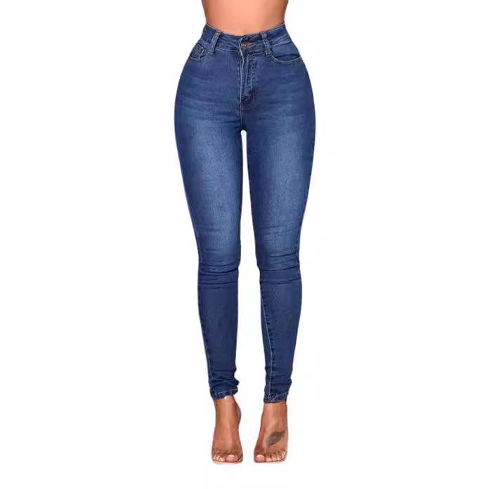 Women's Slim High-Stretch Pencil Jeans for Europe and America