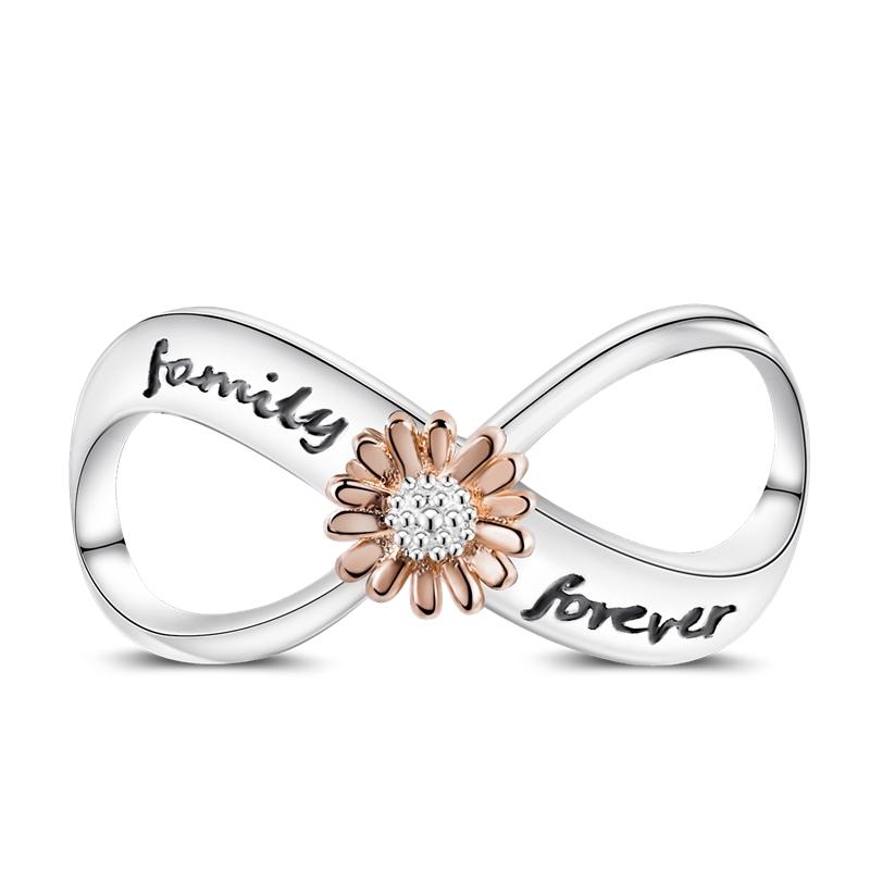 Trendy copper Mum Twotone Wrapped Heart Charm Compatible With Bracelets Delicate Necklaces Mother Exquisite Jewellery Gifts