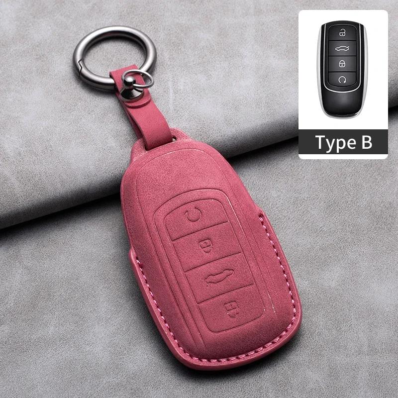 4 Button Leather Car Key Case Cover for Chery Omoda 5 2023 for Chery Tiggo 8 Pro Tiggo 7 Pro 8 PLUS Arrizo for Omoda S5 C5 Modod