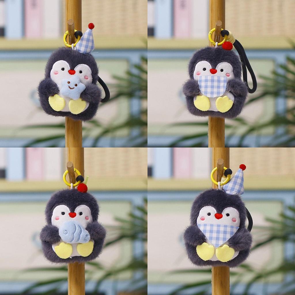 Cute Penguin Plush Keychain With Birthday Hat And Star Design For Kids And Teens Decor