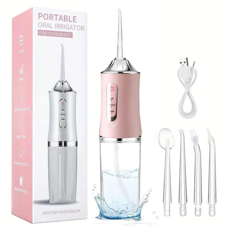 Smart Electric Oral Irrigator Rechargeable Portable Dental Water Jet Irrigator 3 Modes Waterproof Electric Teeth Cleaning Washer