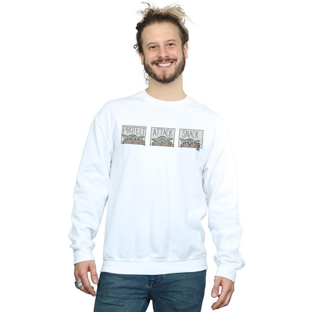 STAR WARS Mens The Mandalorian The Child Tiles Sweatshirt