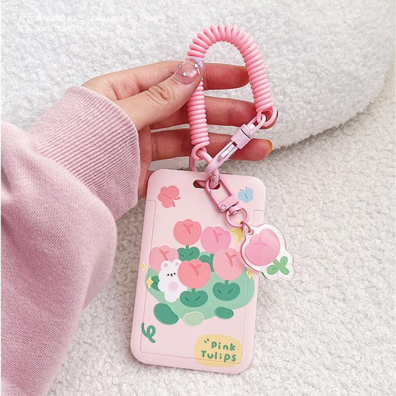 Cute Tulip Cartoon Korean Photo Card Holder Idol Photocard Holder Srudent ID/Bus/Bank Card Case Girls School Stationery