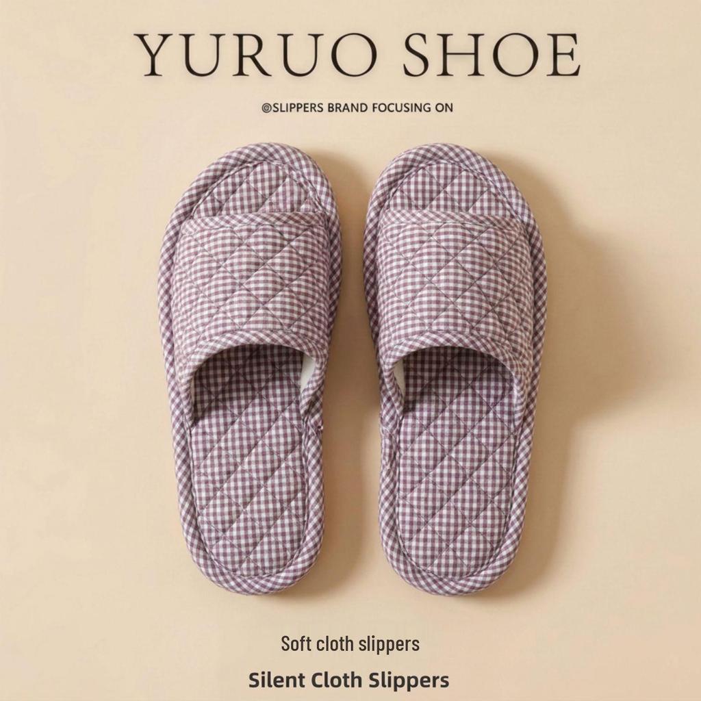 2025 Unisex Linen Slippers: Silent, Non-slip Cotton for All Seasons, Ideal for Home and Indoor Wooden Floors.