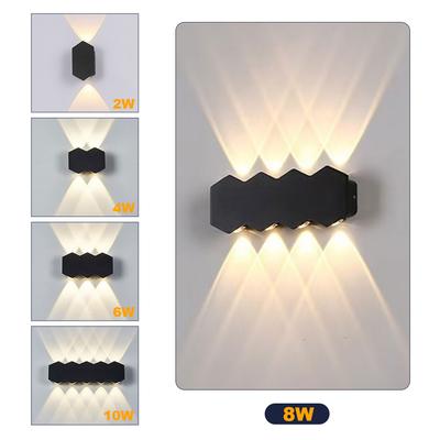Aluminium LED Wall Light Waterproof Outdoor Indoor Lighting IP55 AC86-265V 4w 6w 8w 10w Wall Lamp for Garden Stair Night