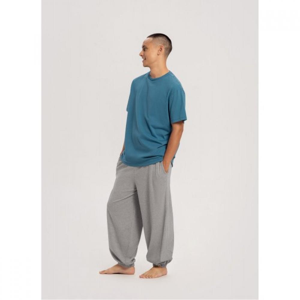 Budhi Mudra Diagonal Jogger Pants  Dark Melange Grey