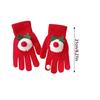 Holiday Theme Gingerbreadman Gloves Knitted Gloves Festival Handwear Lovely Snowman Knitwear Gloves for Daily Use