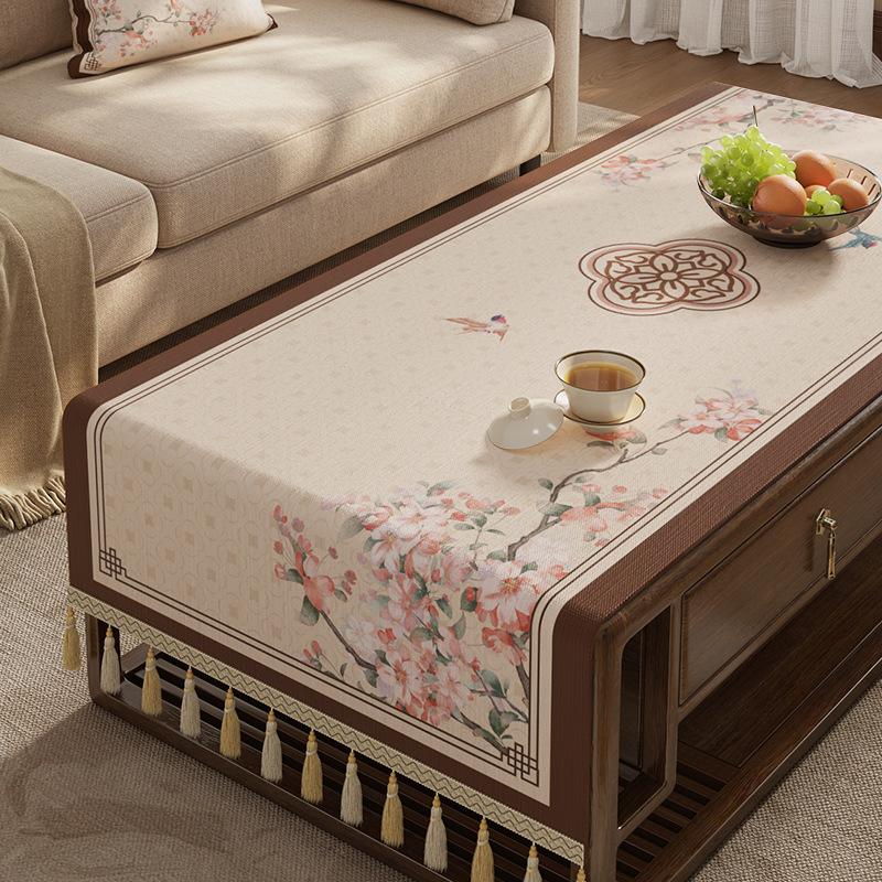 Coffee Table Tablecloth Living Room Light Luxury High-End Tv Cabinet Long Cover Cloth Dining Table Decorative Tablecloth
