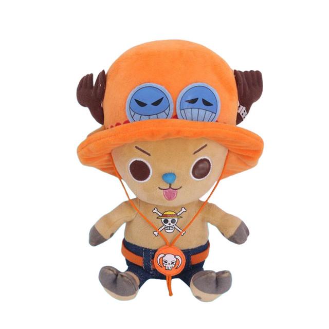25cm Japanese Anime One Piece Plush Toys CartoonFigure Luffy Chopper Ace Roronoa Zoro Cute Stuffed Xmas Gifts