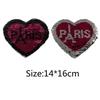 1Pc Reversible Change Color Sequins LOVE Letters Love Heart Sew on Patches for Clothes DIY Patch Applique Crafts