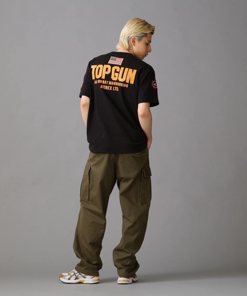 TOP GUN NÁŠIVKOVÝ POTISK Top Gun Nášivkový Potisk L 010 Černá [AVIREX] & TRIČKO / & Tričko Pánské 783-3934013