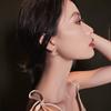 Korea New Fashion Star Moon Stud Earrings for Women Daily Accessories Personality Asymmetric Earrings Charm Party Zircon Gift
