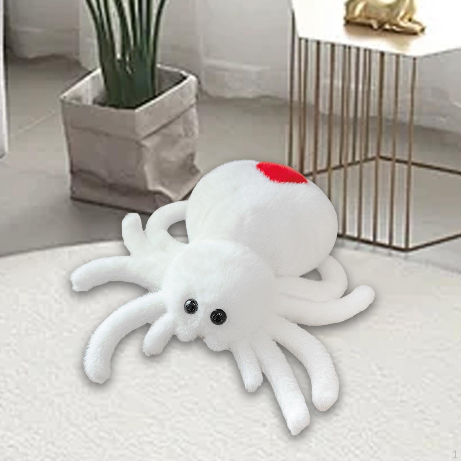 

25 см плюшевая фигурка паука, автомобильный диван, милая гостиная, мягкая игрушка, кукла для семьи, белый