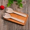 Biodegradable Wheat Straw Disposable Fork & Spoon Set
