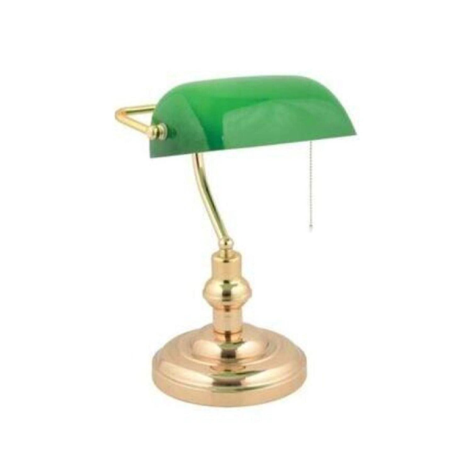 

Бытовая металлическая небьющаяся настольная лампа Banker Nn690785 белый