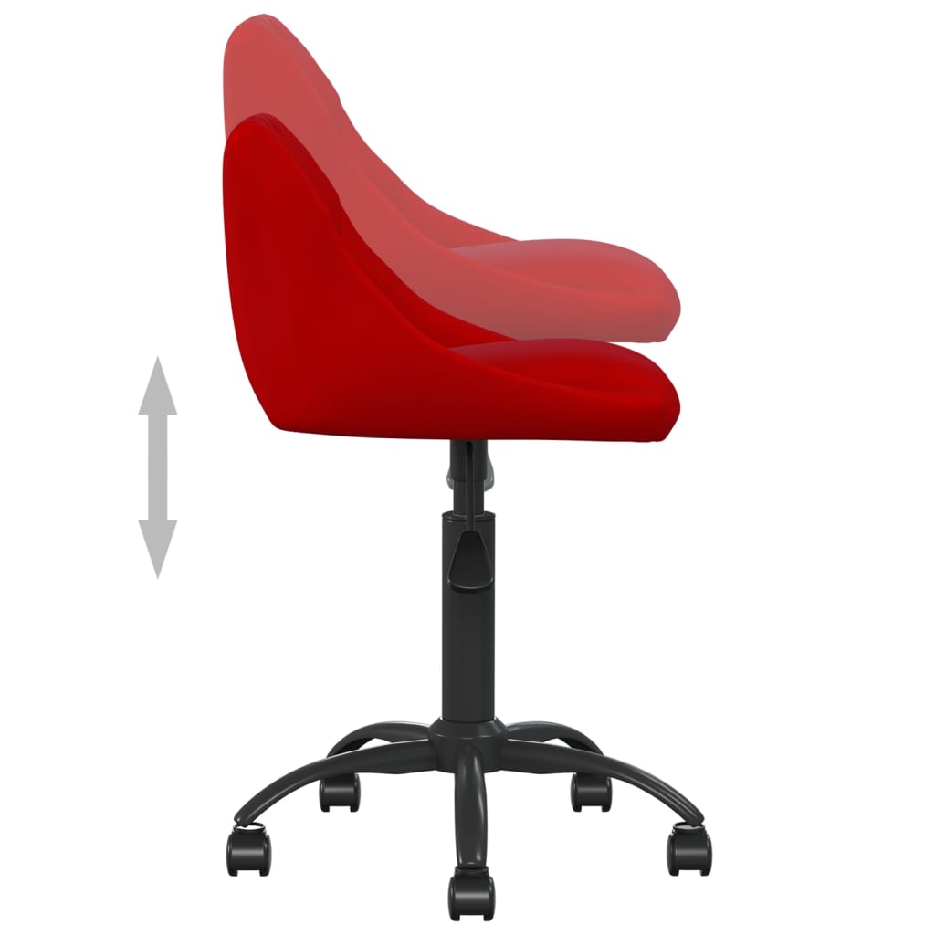 Office Chair Burgundy Velvet