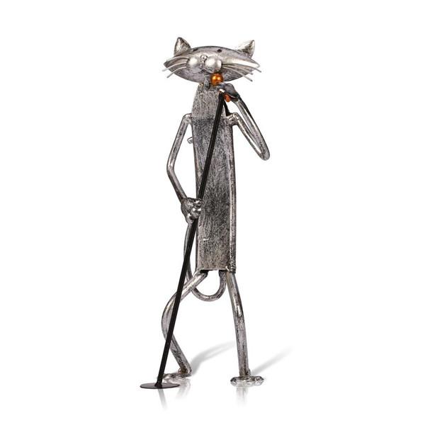 Katt Kunst Metall Skulptur Innredning Innredning Artikler Håndlaget håndverk