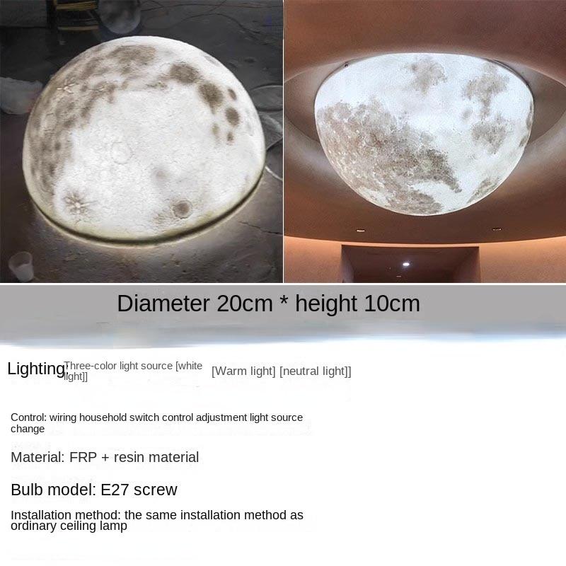 

Лунная лампа Потолочный светильник Планета Лампа Вогнутая полусфера Лунная лампа Украшение Diameter 20cm