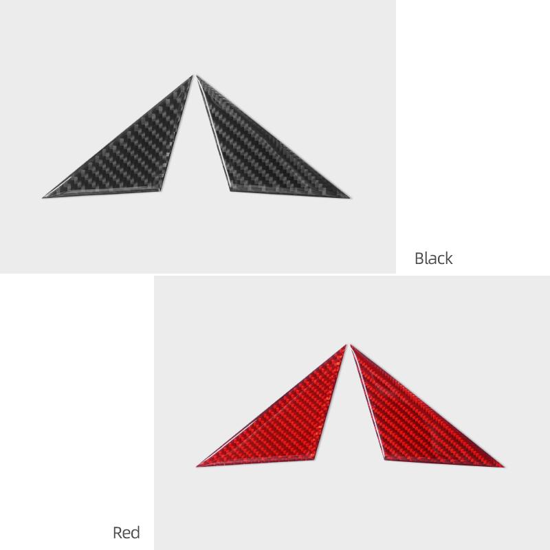 Carbon Fiber For Ford Mustang GT 2024 2025 A-pillar Triangular Trim Protective Sticker Tuning Car Exterior Decor Accessories