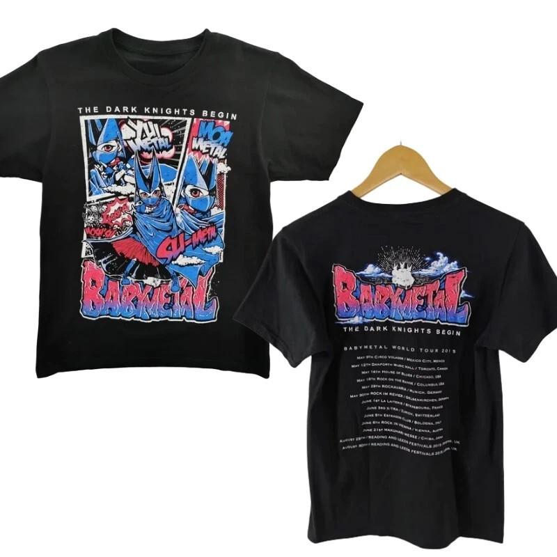 BABYMETAL World Tour 2015 The Dark Knights Begin Haevy Metal Unisex T-shirt XXL
