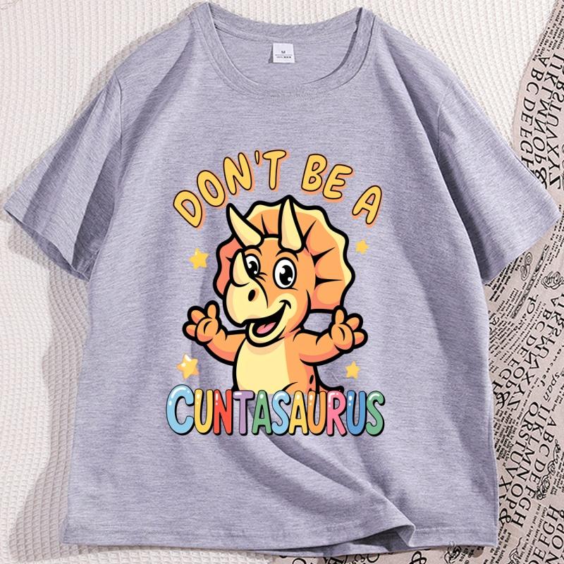 Cuntasaurus Dinosaur TShirt for Men Women Funny Cotton Short Sleeve High Quality Tee Shirt Printed Casual Man Clothing