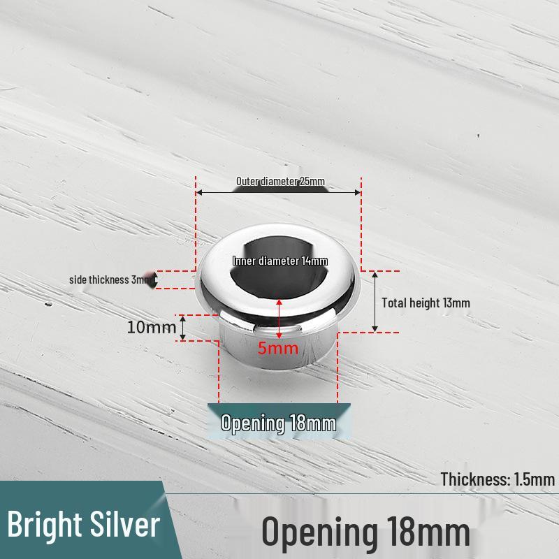 Cable Management Desk Grommet - Decorative Cover and Ring for Computer Furniture