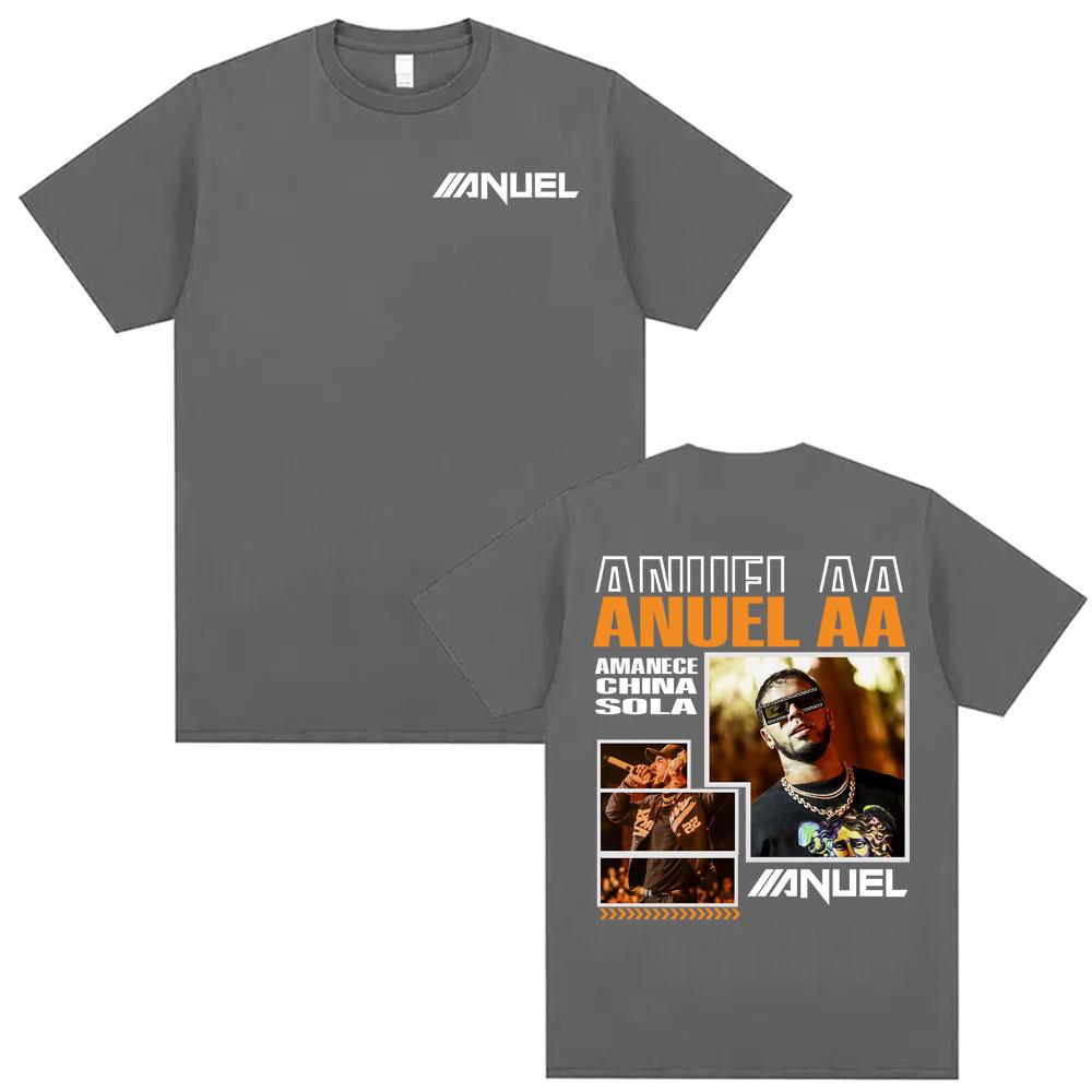 Rapper Anuel AA Real Hasta La Muerte T Shirts Men Women Fashion Harajuku Streetwear Tshirts Hip Hop Summer Short Sleeve T Shirt