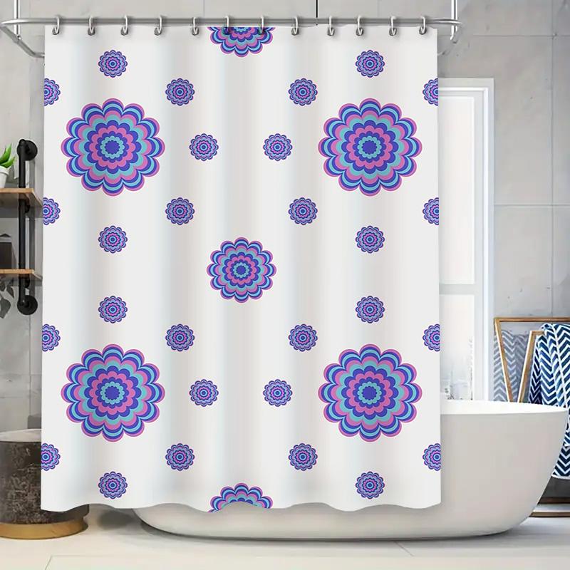 

Floral Shower Curtain Waterproof Vintage Botanical Pattern Bathroom Decor Farmhouse Rustic Nature Theme Fabric Backdrop For Spa W60H190(CM)-1 Pcs