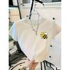 European Size 2026 New Trendy Women'S Short-Sleeve High-Waisted T-Shirt Featuring A Cute Little Bee Animal Print Design, A Stylish and Sweet Look.