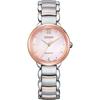 Ladies' Analog Eco-Drive Watch Stainless Steel Band Silver Elegant