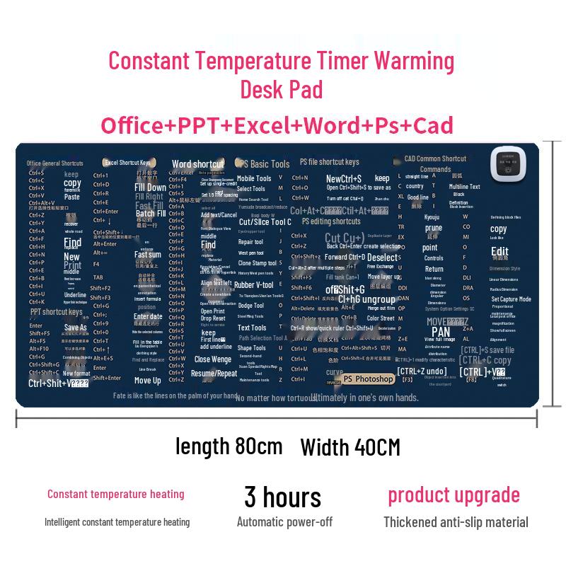 Electric Heated Mouse Pad with Temperature Control
