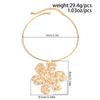 Salircon Exaggerated Large Flowers Petal Collar Necklace for Women Trend Vintage Irregular Gold Color Choker Punk Jewelry Gift