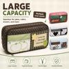 Polka Dot Zipper Pencil Pouch Patchwork Style Pen Storage Bag  Everyday Storage