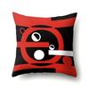 Polyester Pillow Case Car Black and Red Geometric Circle Lines Decorative Home Print Pillow Bedside Cushion Cover