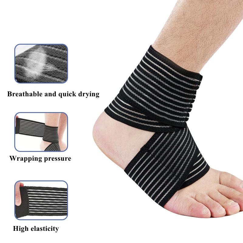 

1PCS Профессиональные спортивные обертывания Бинты Эластичная подушка для поддержки голеностопного сустава Защита Повязка для голеностопного сустава Тренажерный зал