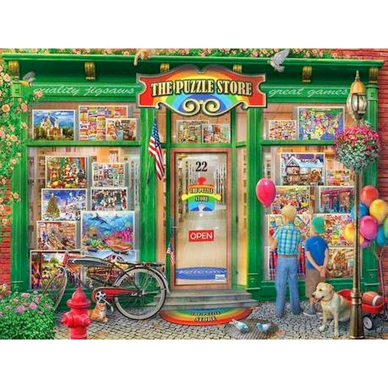 Full Round Diamond Streetside Shop Mosaic Art Diamond Embroidery Picture Rhinestones Cross Stitch Home Decor