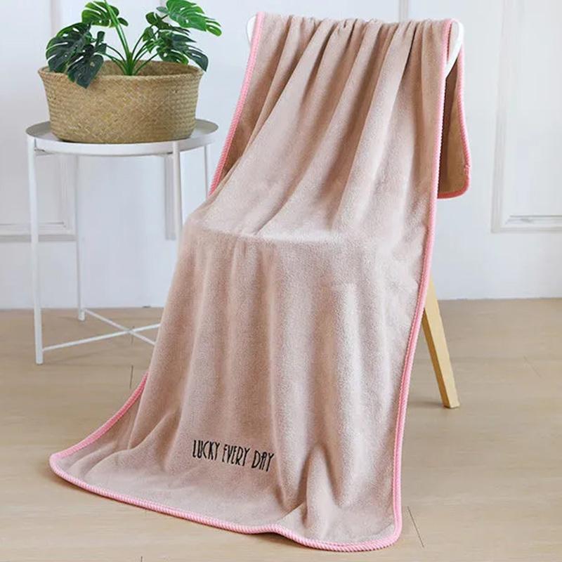 Adult's Bath Towels Super Absorbent Non-shedding Thicker Towels Baby Household Wraps Quick-dry Bath Towels Body Wrap Solid Color Towels for Bathroom