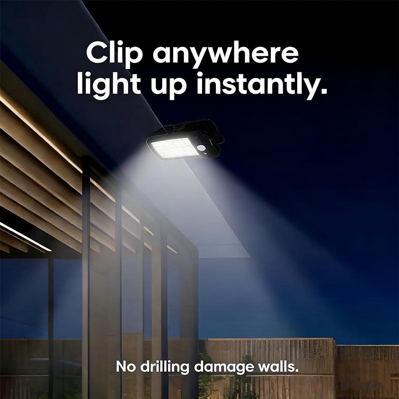 Neue mittelgroße Clip-On-Lampe, Solarlampe, Induktionslicht, Hoflicht, Außenwandleuchte, Campinglicht, Fülllicht Typ-C-LadenC