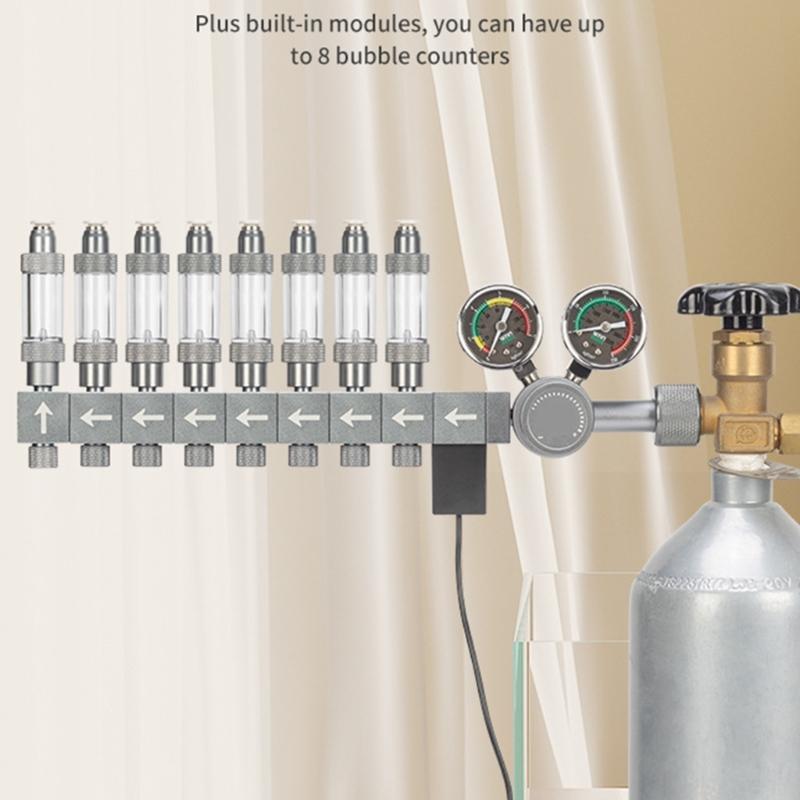 Aquariums CO2 Diffuser Atomizer With Detachable Bubble Counter For Aquariums Plant Growth Rustproof Gas Control Valves