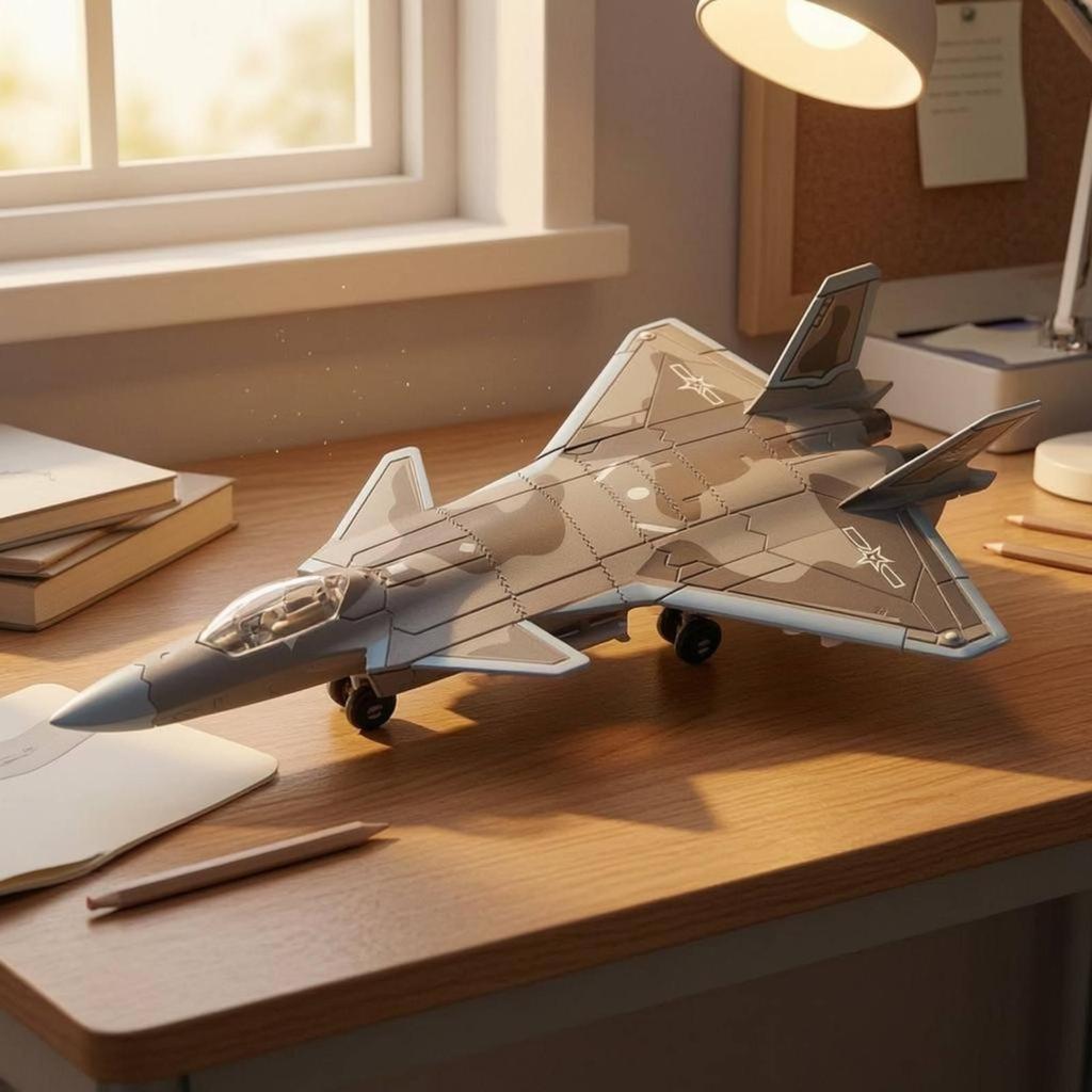 Fighter Jet Model Kit Quick Assembly DIY Aircraft for Boys, Kids