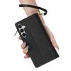 For Samsung Galaxy S26+ Case Rhombus Stitching Leather Wallet Phone Cover with Long  /  Short Strap