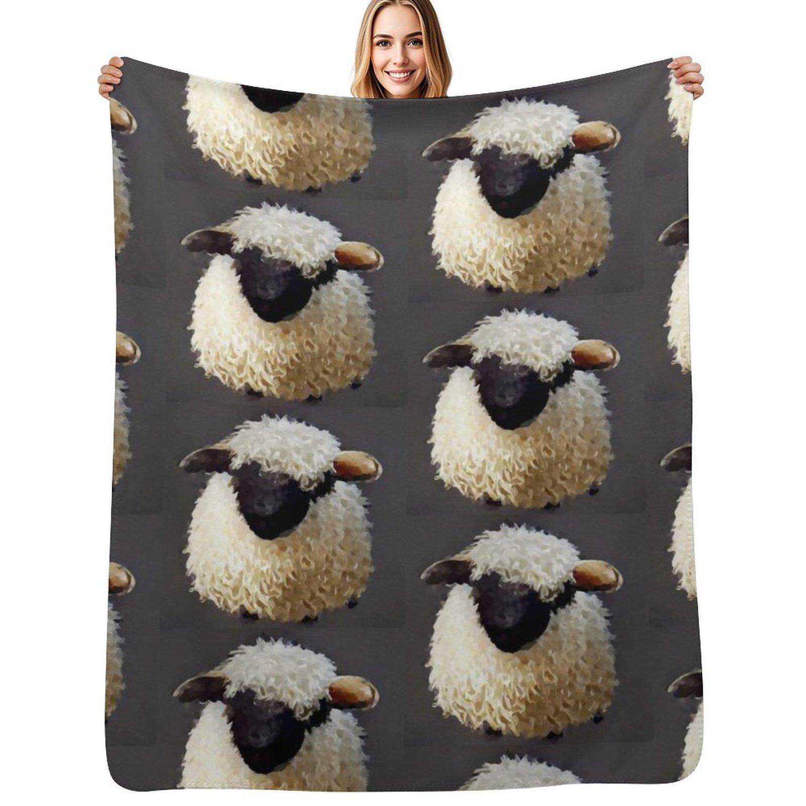 

Valais Blacknose Sheep 3 Throw Blanket Luxurious Soft Blanket Holiday Gift for Family 102x76cm(40x30in)