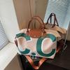 British Style Duffel Bag Contrasting Colors Letter Dance Storage Sports Bag Fashion High Sense Messenger Travel Bag Women