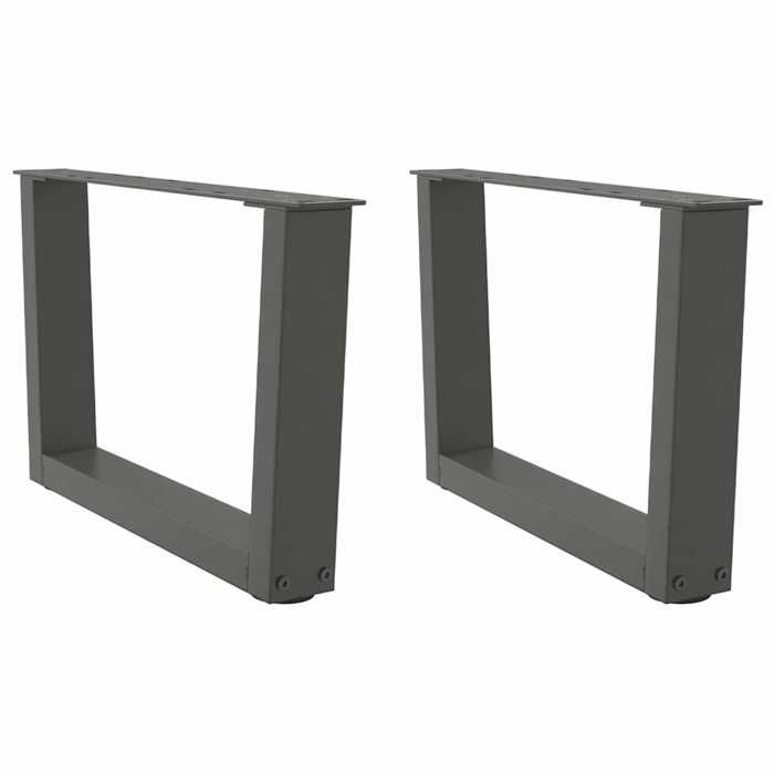 VidaXL Pieds de table basse en forme de V, 2 pièces, anthracite, 50 x (30-31,3) cm, acier 4012610