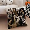 Kpop-Stil Y2K Hot Girl Stil K-Katseye Girlgroup Kissenbezug Weicher Seidiger Stoff Verdeckter Reißverschluss Kissenhülle Perfektes Fan-Geschenk