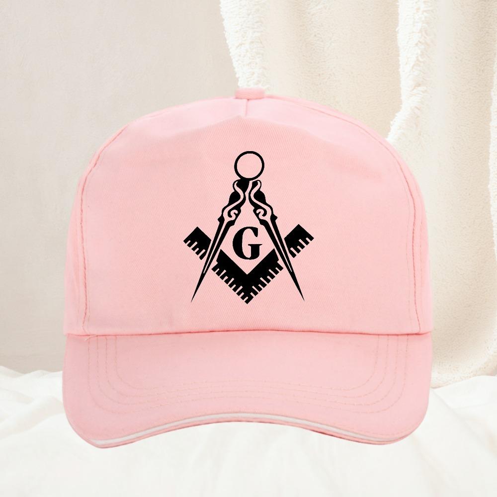 Freemason Compass Square Baseball Caps Peaked Cap Freemason Gold Square Compass Sun Shade Hats for Unisex