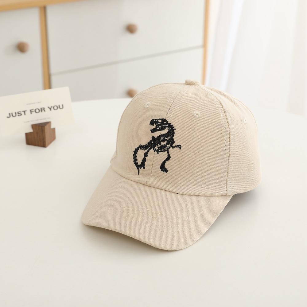 JYL TS Сделай сам Динозавр Детская Кепка Винтажная Флисовая Бейсболка Хлопок khaki_52-54CM бледно-зеленый