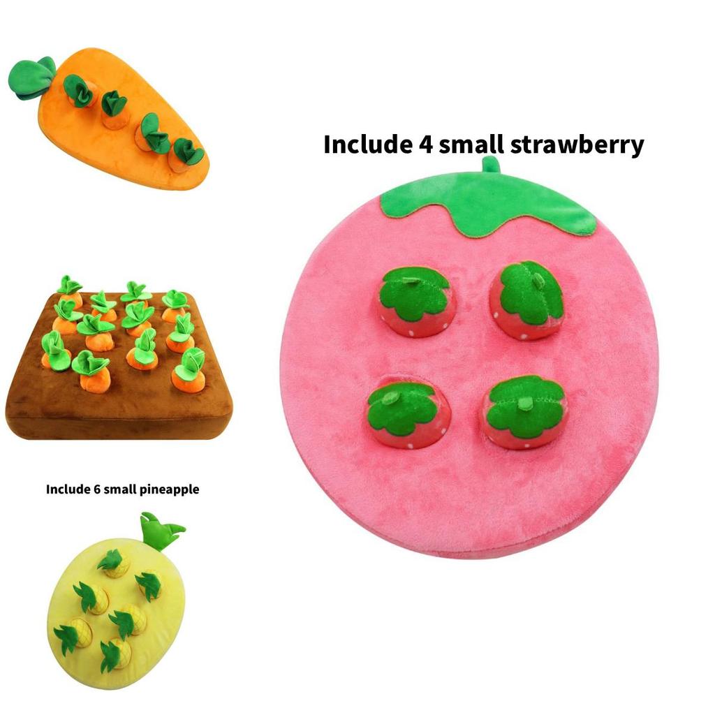Soft Carrot Plush Toy For Early Education And Pet Chewing Play