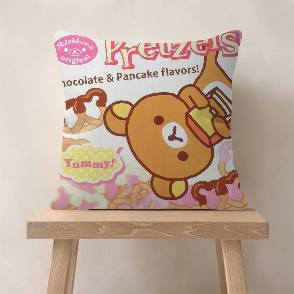 Cute Cartoon Anime RRilakkuma Cool Cushion Cover Pillow Cover Decor Pillowcase Printed Cushion Case For Couch